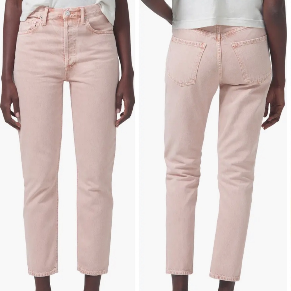 Citizens of Humanity Jolene High Rise Straight in Rosewater